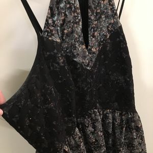 BCBGeneration Dresses - Black and Blue Floral Sun Dress BCBGeneration Dresses - Black and Blue Floral Sun Dress